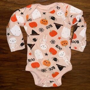 Chick Pea Halloween Bodysuit - Orange, Black, White